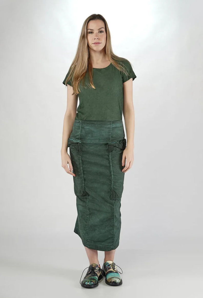PRE-ORDER - Pencil Skirt with Large Pockets in Crab Cloud (Pictured in Pine Cloud) - 2240308