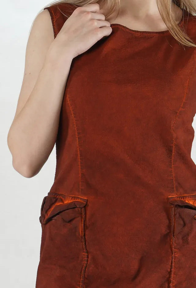 PRE-ORDER - Slim Fit Dress with Large Pockets in Pine Cloud (Pictured in Crab Cloud) - 2240906