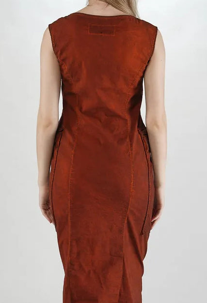 PRE-ORDER - Slim Fit Dress with Large Pockets in Pine Cloud (Pictured in Crab Cloud) - 2240906