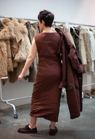 PRE-ORDER - Shift Dress in Terracotta 3D Optic (Pictured in Henna 3D Optic) - 2240911