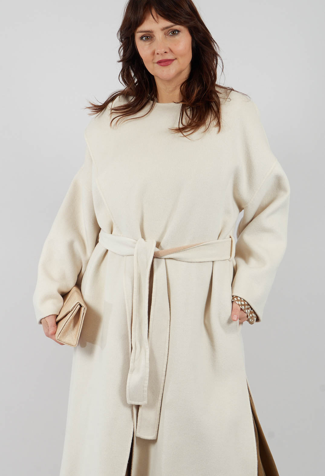 Coat in Bianco Beige