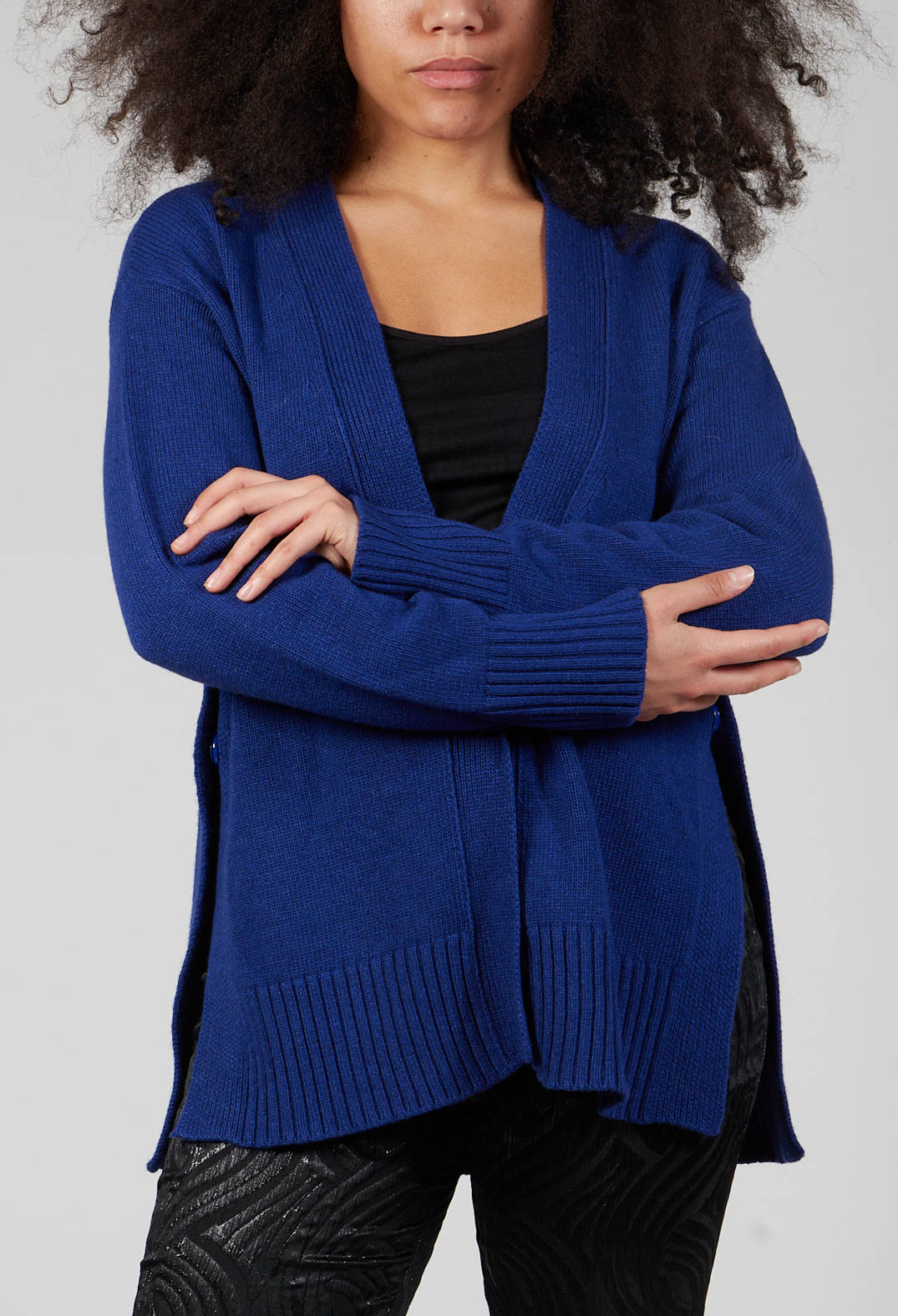 Knitted Cardigan in Cobalto Cobalt