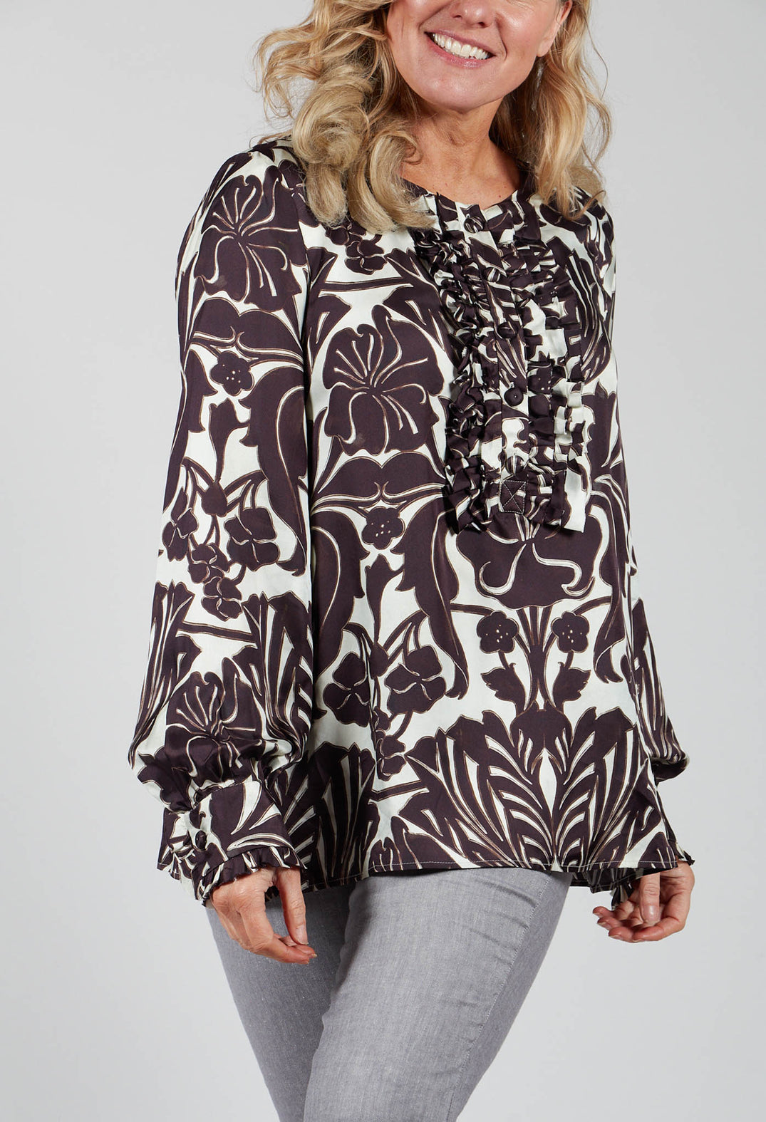 Blouse in Naturale Nero