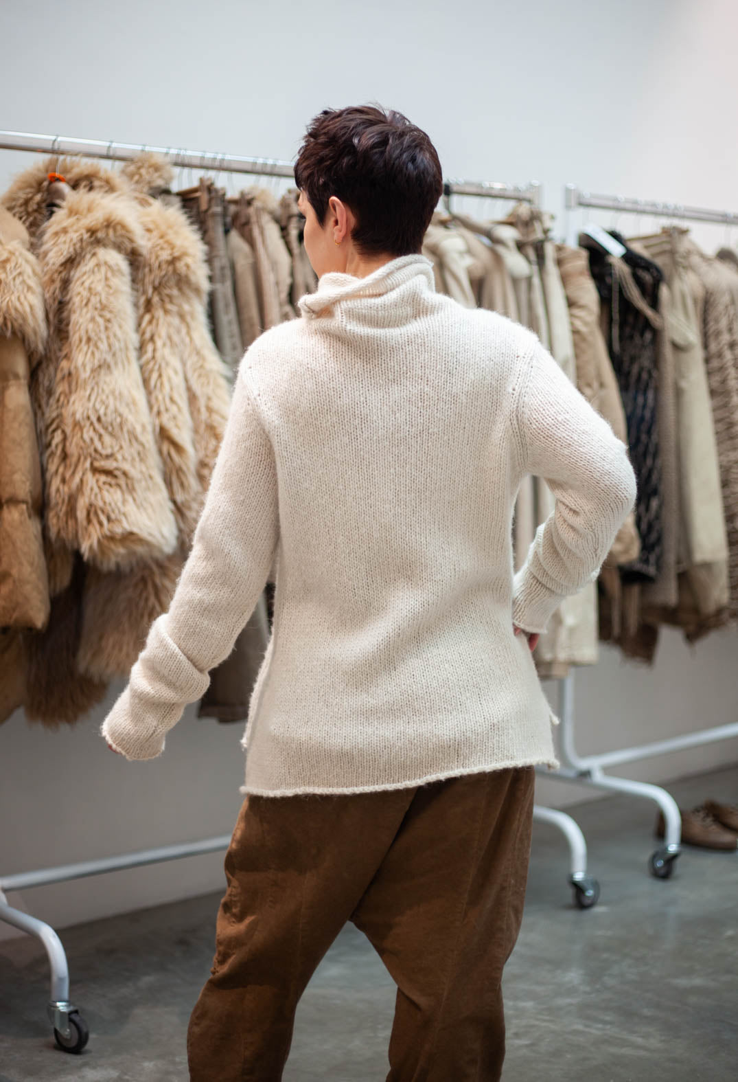 PRE-ORDER - Cable Jumper in Clay Melange (Pictured in Ivory Melange) - 2250703