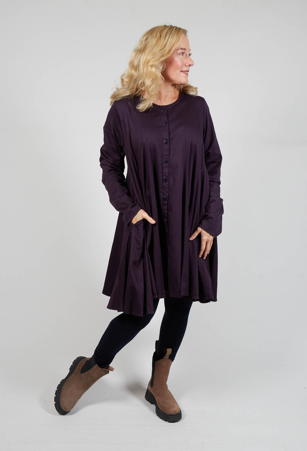 Diskretin Coat Dress in Erlebnis Purple