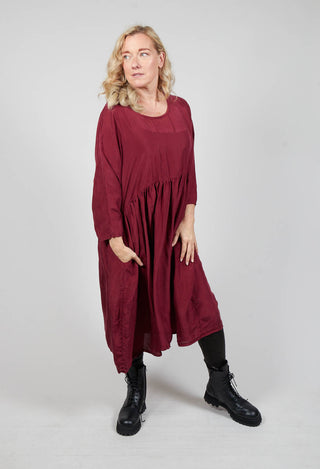 Braunicht Silk Dress in Marone Red