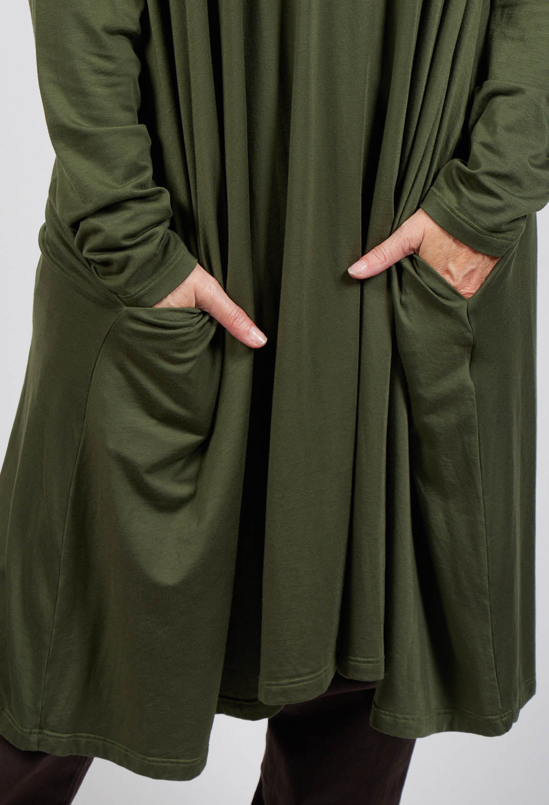 Zauderhaft Jersey Dress in Avocado Green