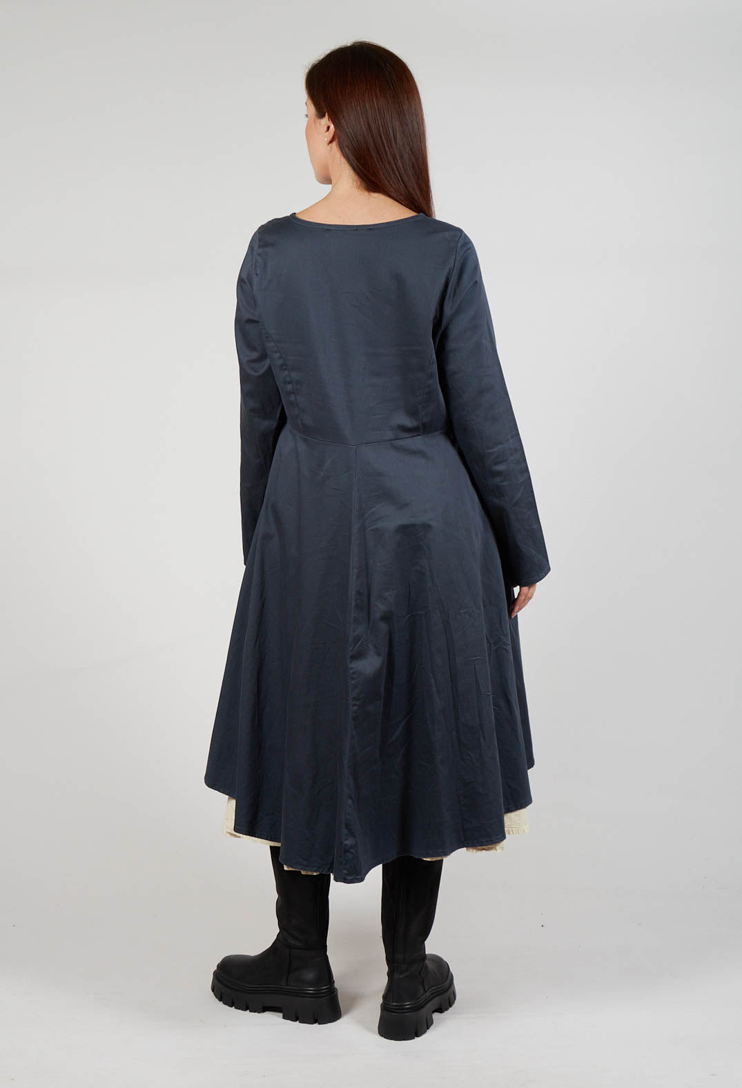 Gertrauten Dress With Asymmetrical Hem Line in Versteck Blue