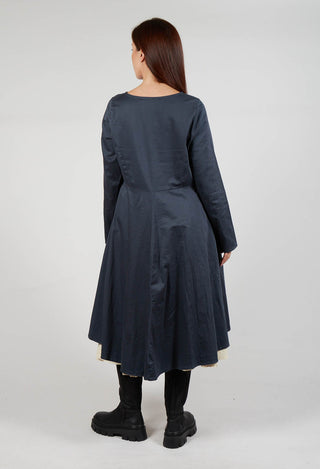 Gertrauten Dress With Asymmetrical Hem Line in Versteck Blue