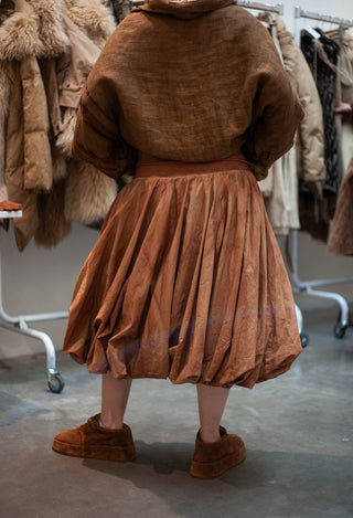 PRE-ORDER - Bubble Hem Skirt in Terracotta Cloud - 2260307