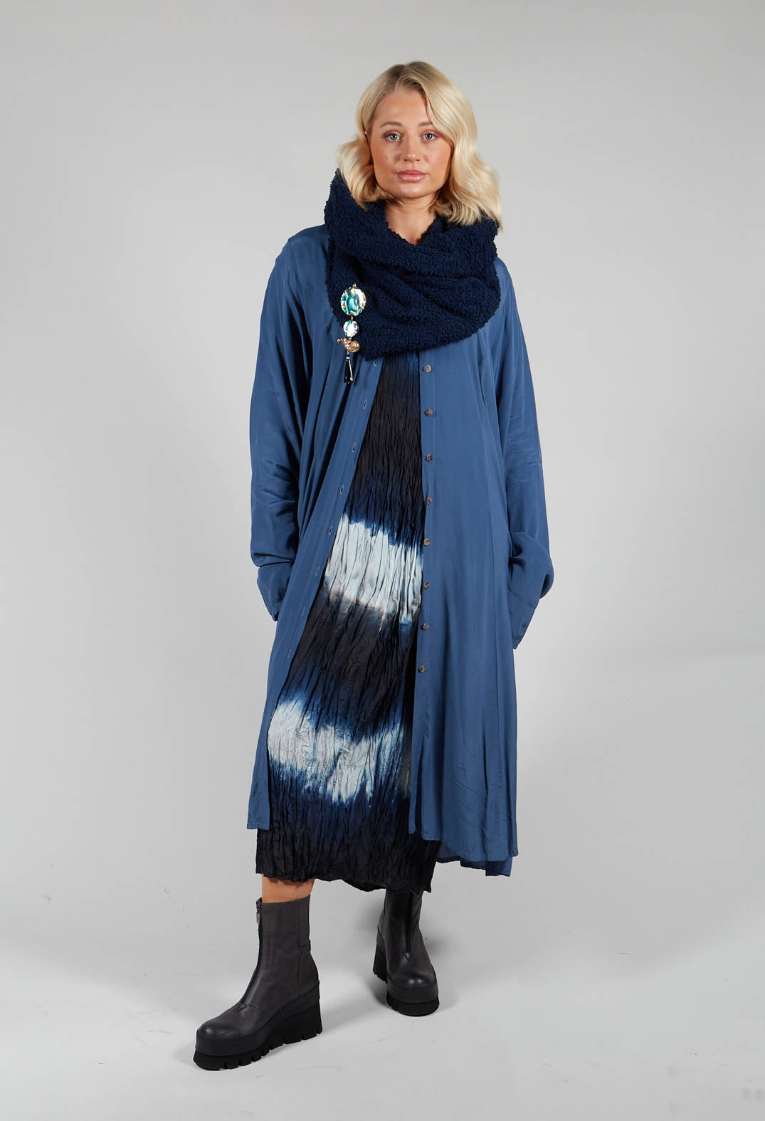 Globusen Dress Coat in Tag Blue