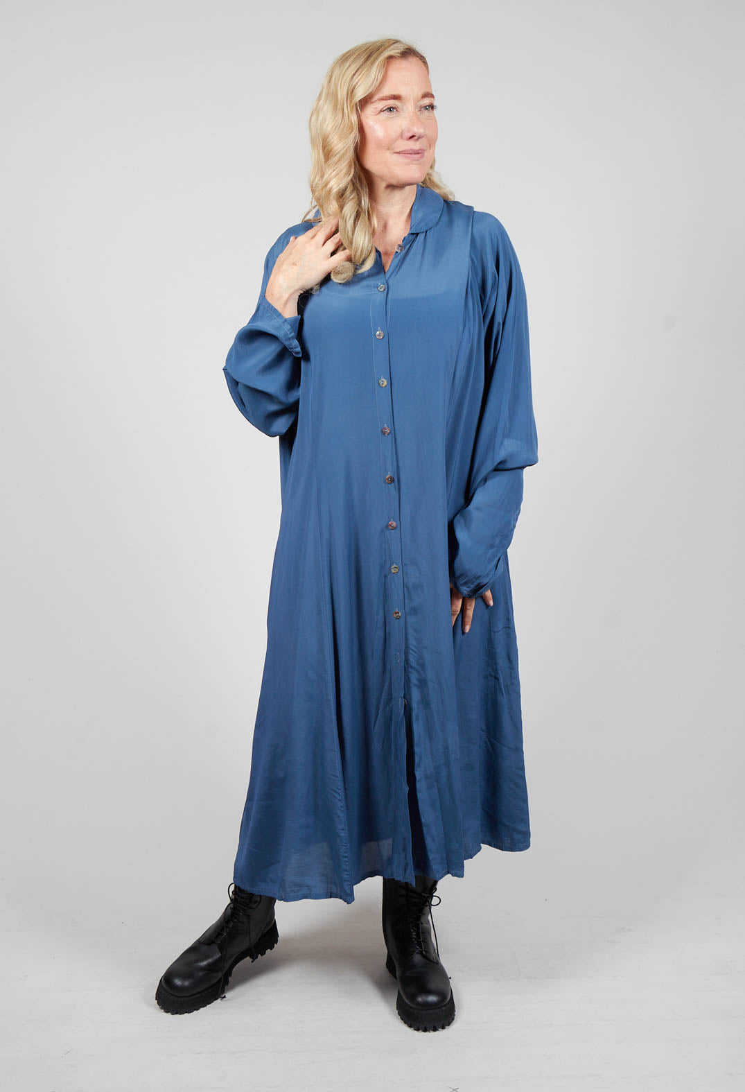 Globusen Dress Coat in Tag Blue