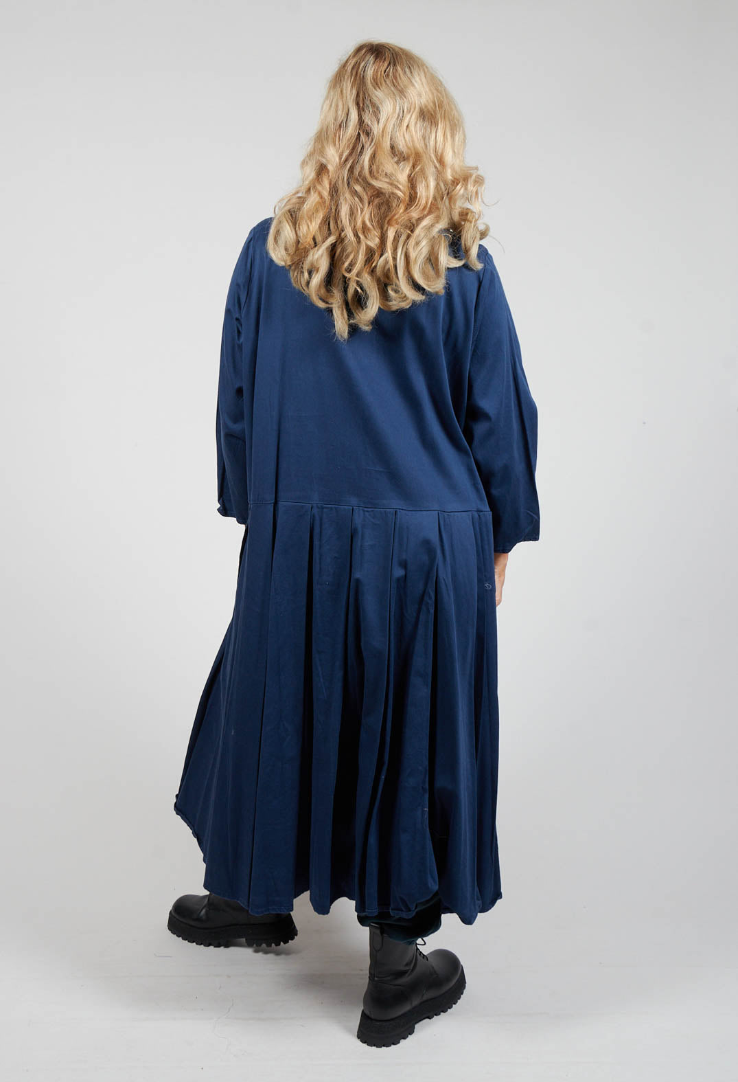 Zogermich Cotton Dress in Sehnen Navy