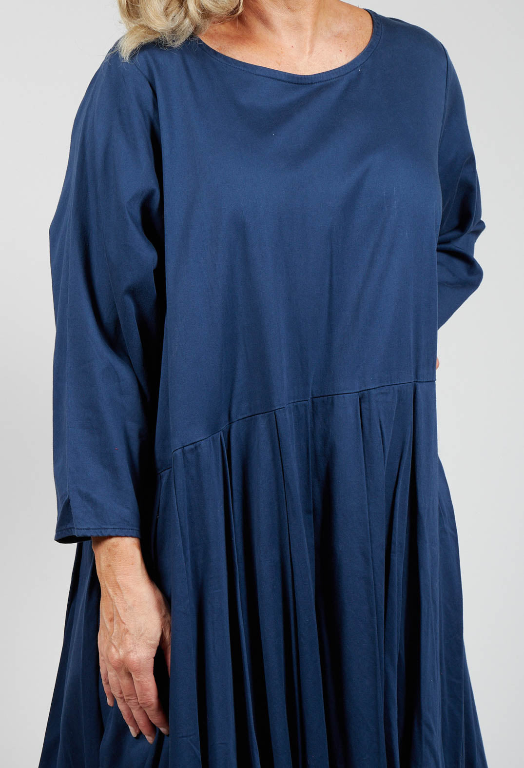 Zogermich Cotton Dress in Sehnen Navy