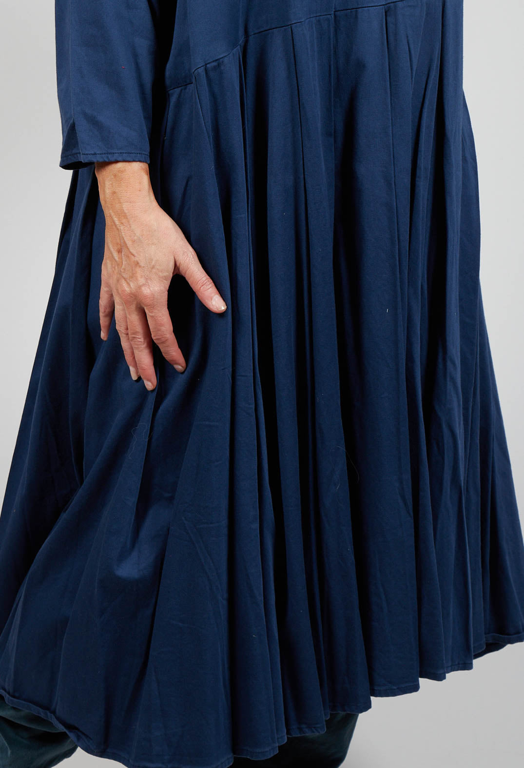 Zogermich Cotton Dress in Sehnen Navy