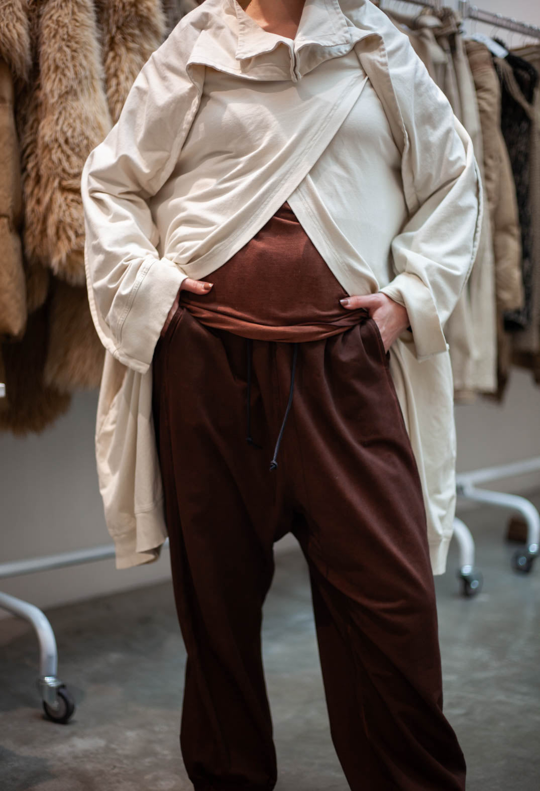 PRE-ORDER - Drop Crotch Joggers in Dakar Cloud (Pictured in Henna Cloud) - 2280102