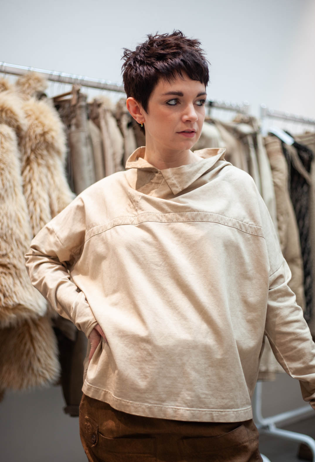 PRE-ORDER - Oversized Top in Dakar Cloud (Pictured in Clay Cloud) - 2280503