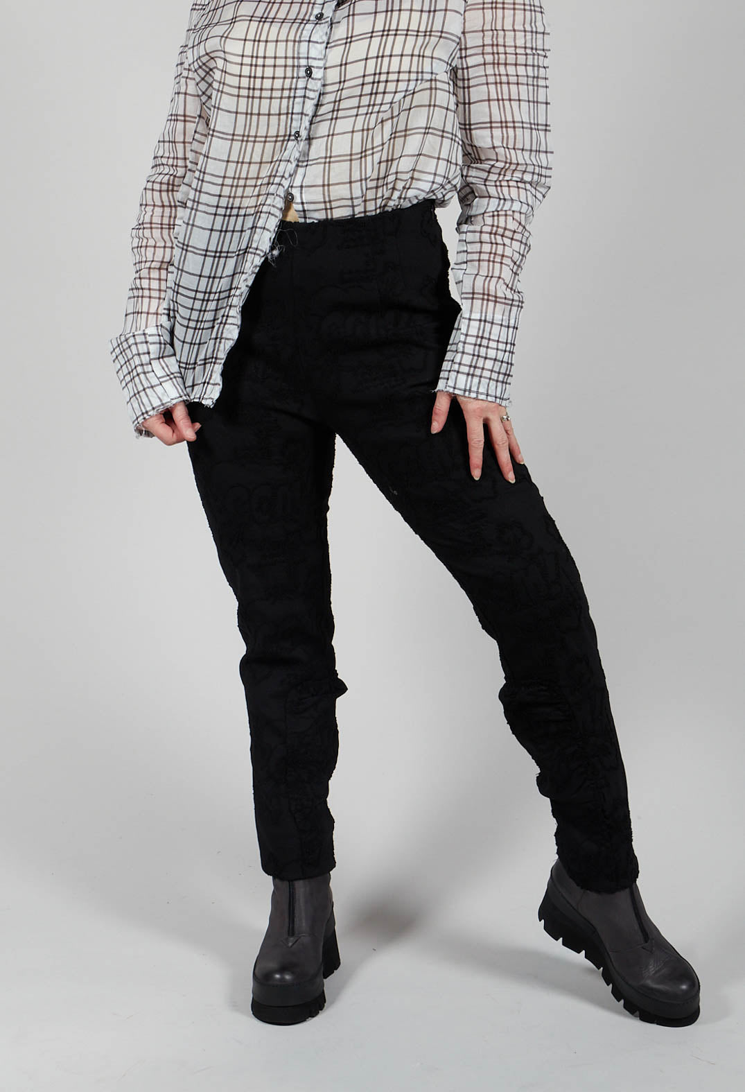 Tailored Stretch Trousers In Black Punch