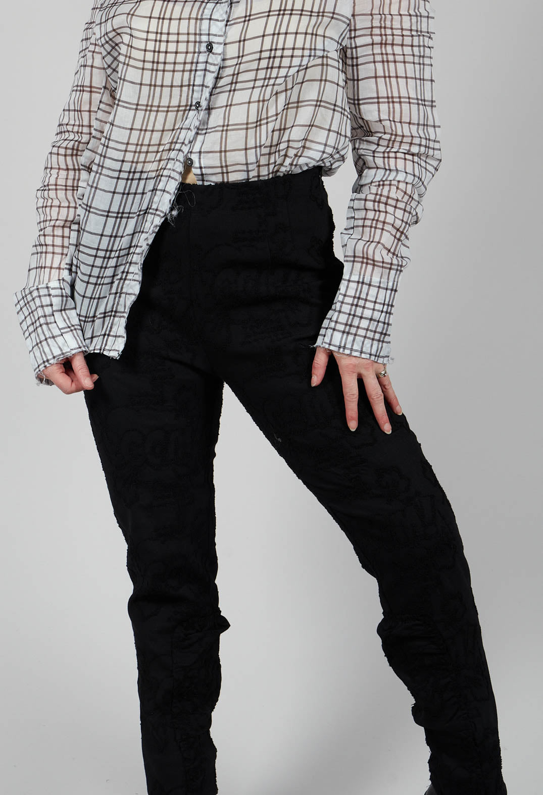 Tailored Stretch Trousers In Black Punch