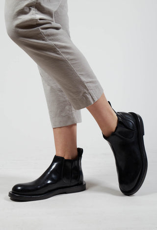 Patent Chelsea Boot in Abrassivato Black