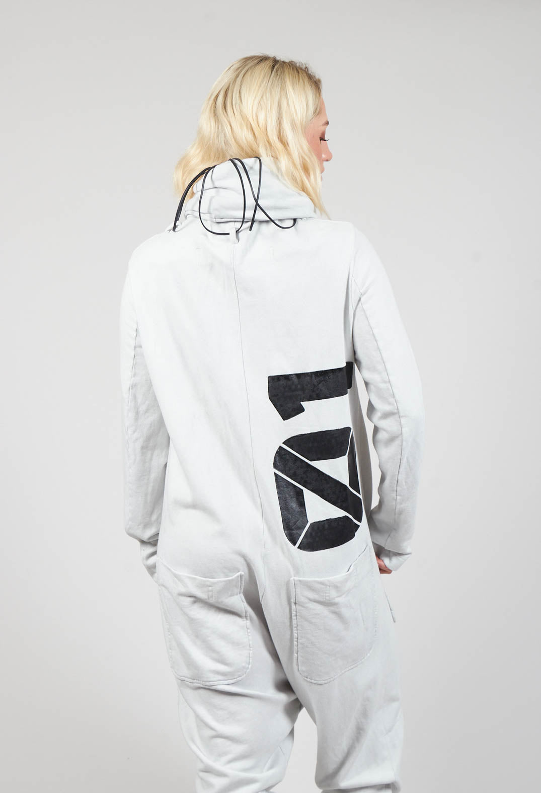 Logo Jumpsuit with Roll Neck in Birch Print