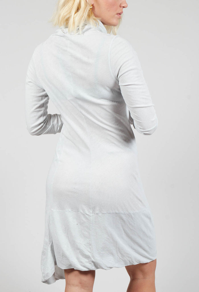 Fitted Jersey Tunic with Roll Neck in Birch