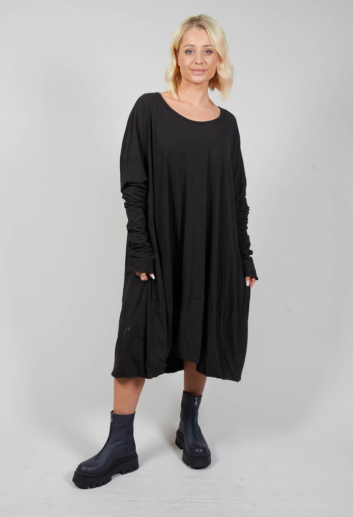 Swing Style Jersey Dress in Wood Print