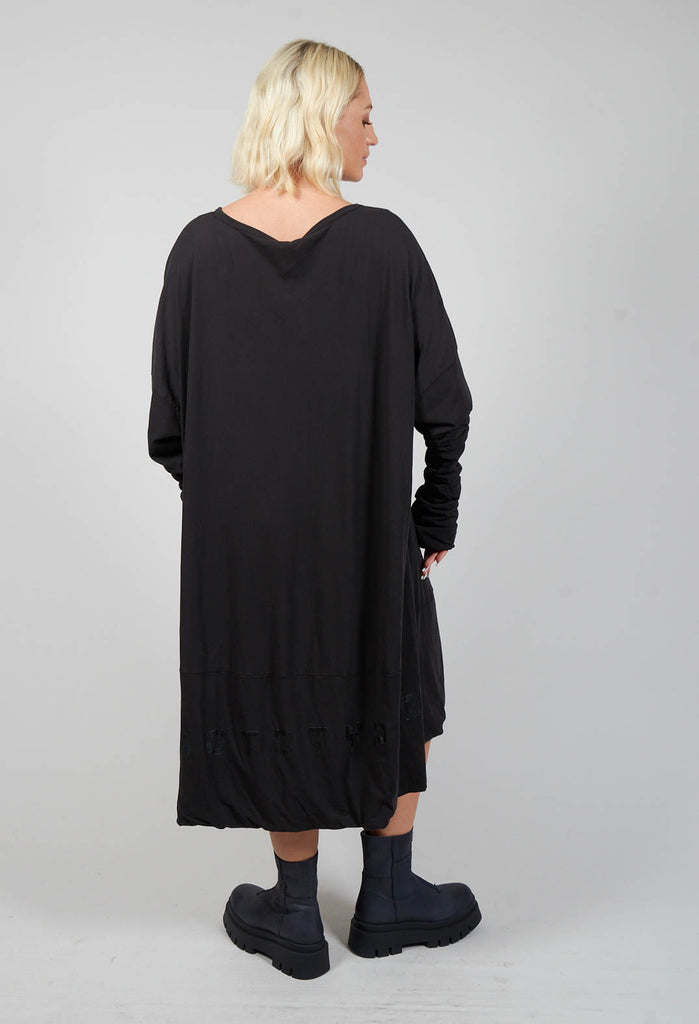Swing Style Jersey Dress in Wood Print