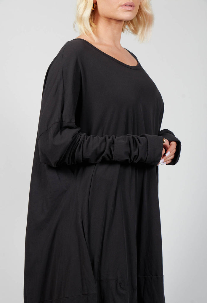 Swing Style Jersey Dress in Wood Print