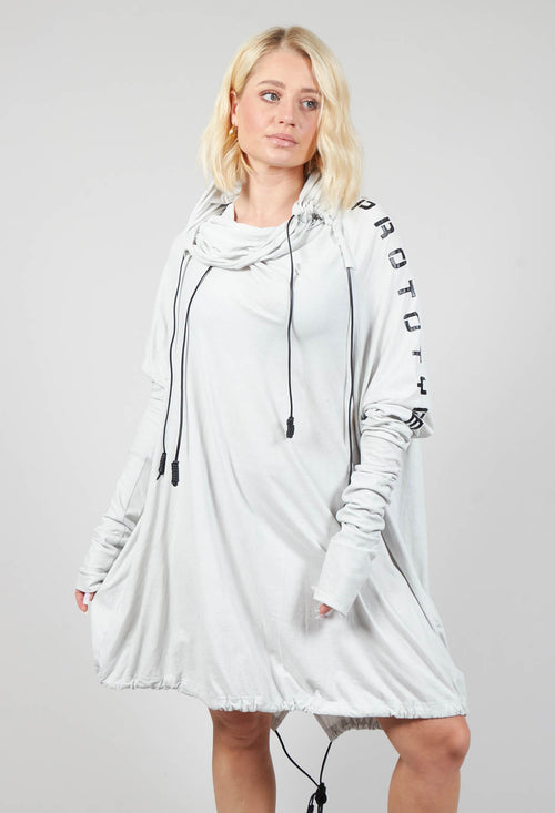 Hooded Jersey Tunic in Birch Print