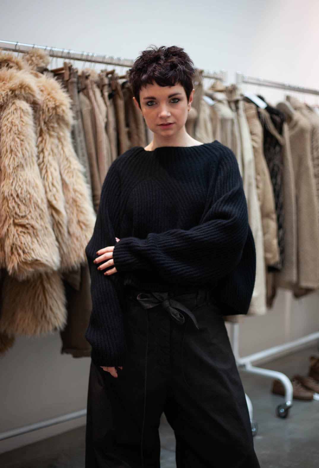 PRE-ORDER - Ribbed Jumper in Terracotta (Pictured in Black) - 2350710