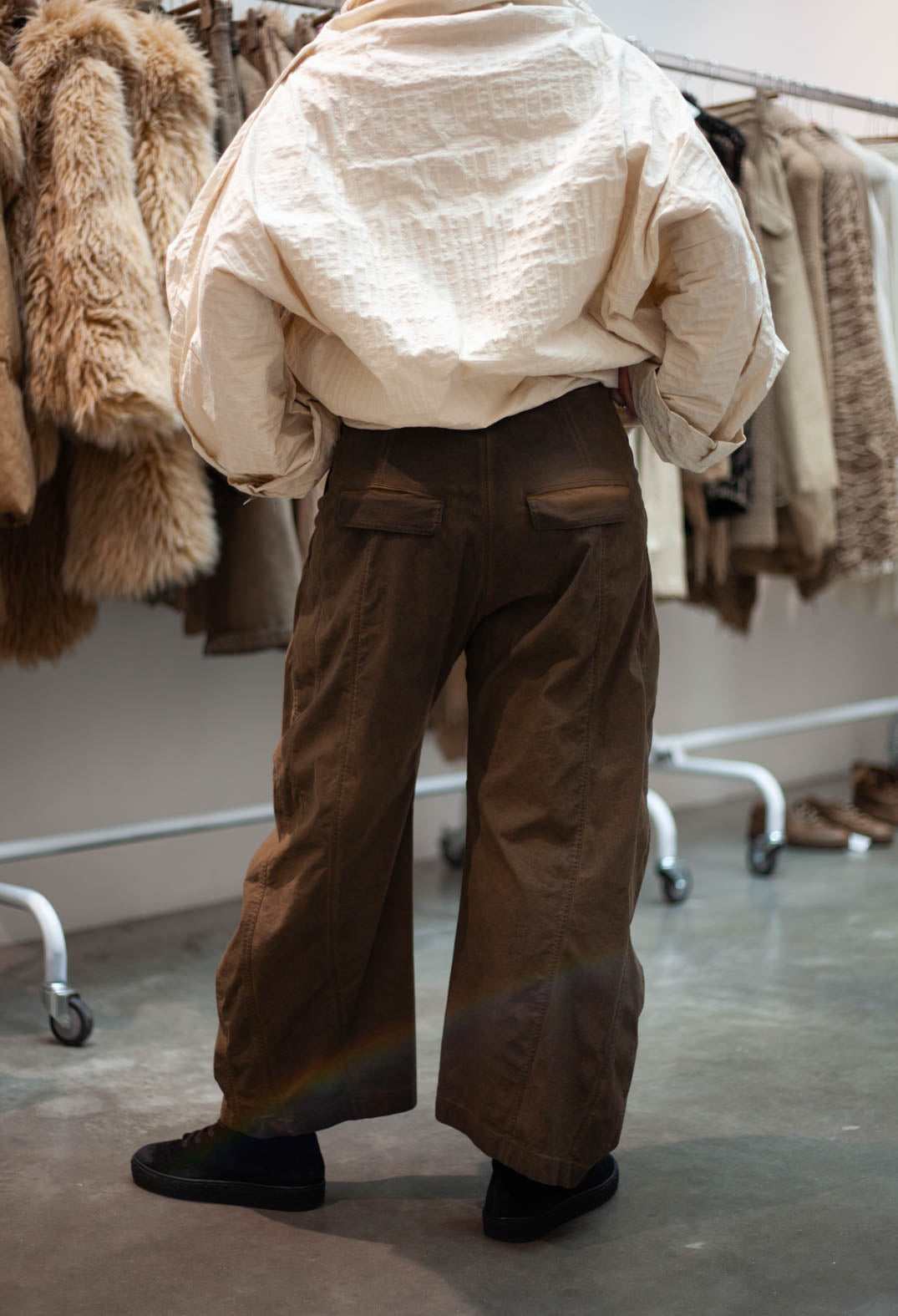 PRE-ORDER - Pull On Barrel Leg Trousers in Henna Cloud (Pictured in Dakar Cloud) - 2390122