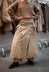 PRE-ORDER - Wide Leg Button Detail Trousers in Dakar Cloud (Pictured in Clay Cloud) - 2390127