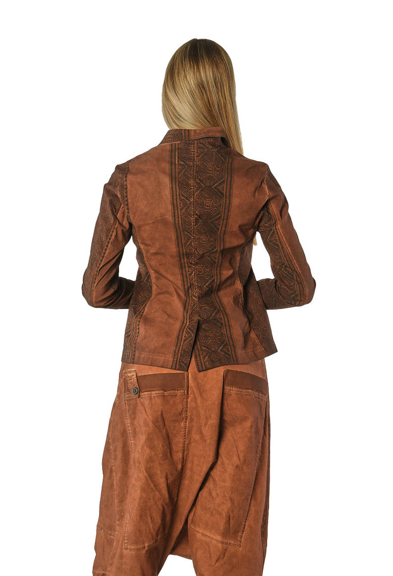 PRE-ORDER - Fitted Jacket in Henna Cloud Stripe - 2391106