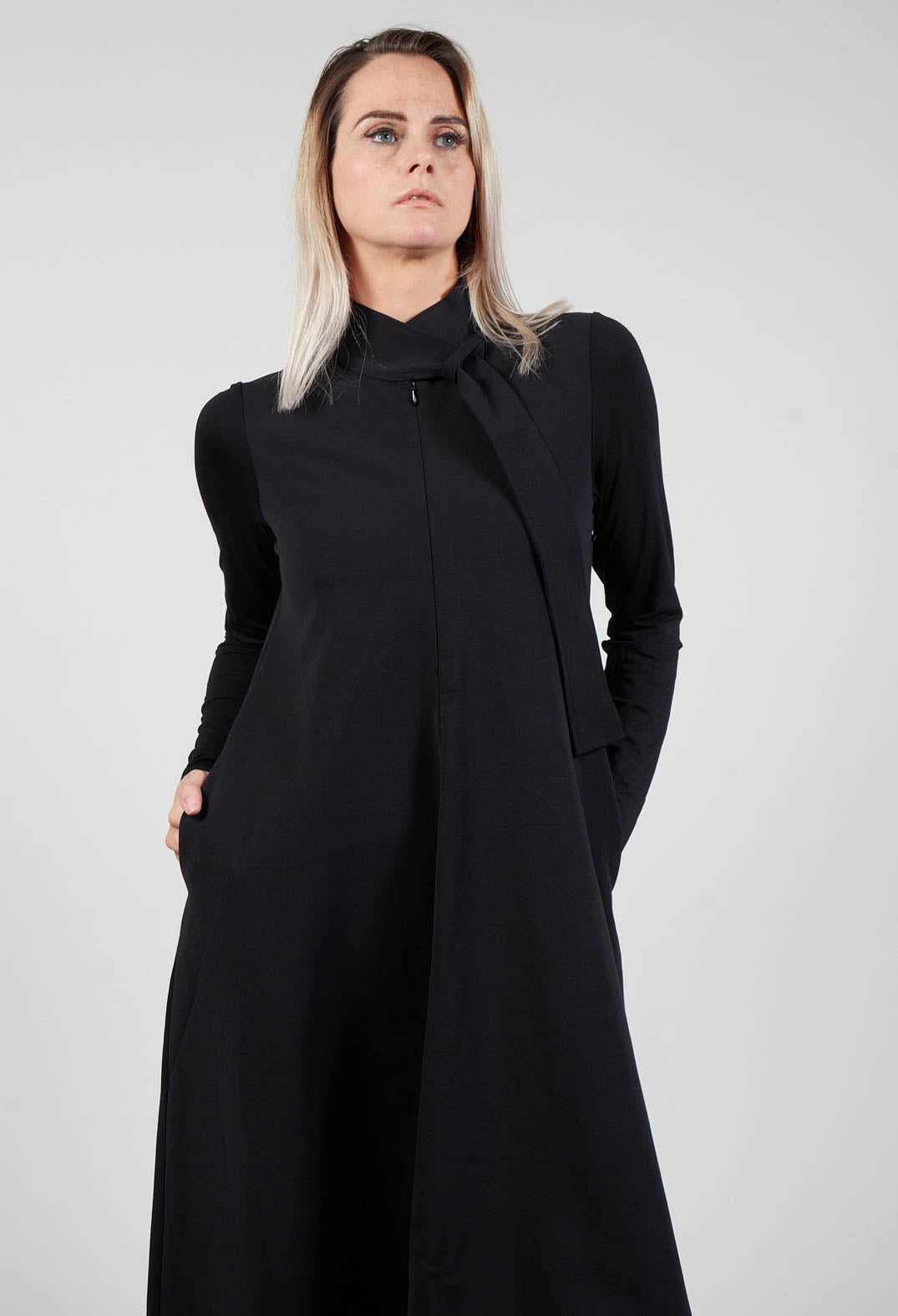 Dife A-Line Dress in Black