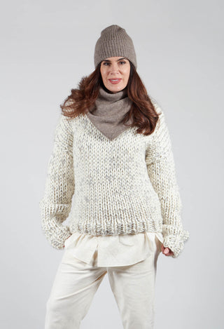 Cream and Grey Chunky Knit Jumper