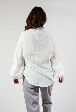 Loose Fit Shirt with Contrasting Arms In White and Grey