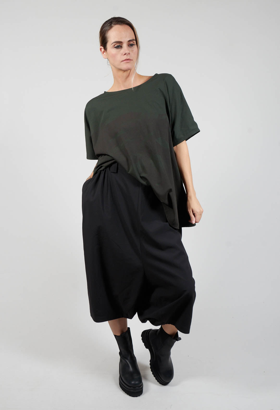 Culotte Style Trousers in Black