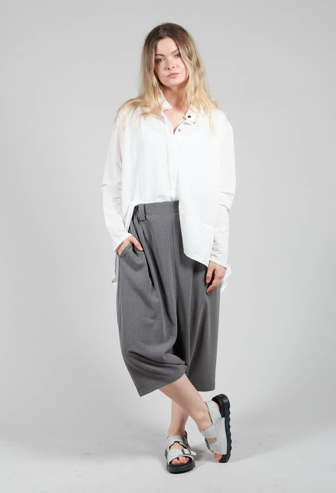 Culotte Style Trousers in Grey