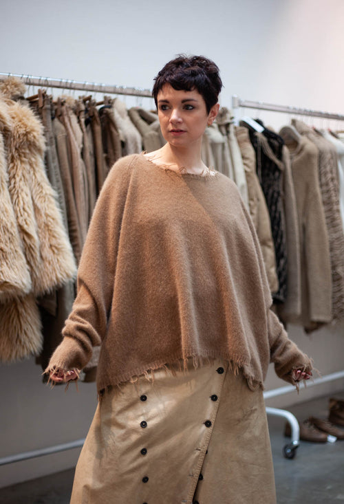 PRE-ORDER - Oversized Raw Edge Jumper in Henna (Pictured in Dakar) - 2440701