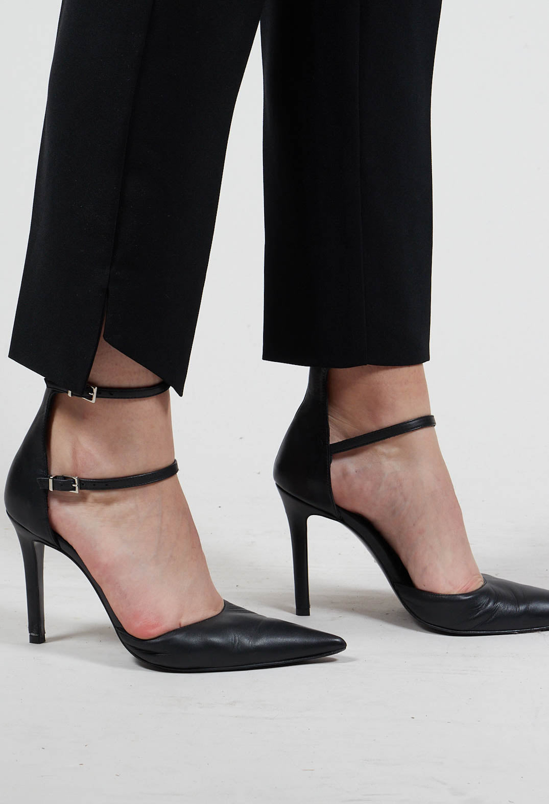 Ankle Strap Heels in Black