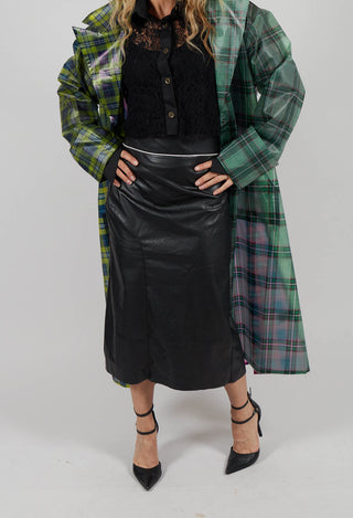 Faux Leather Skirt in Black