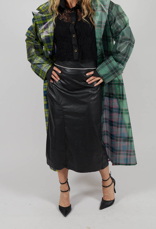 Faux Leather Skirt in Black