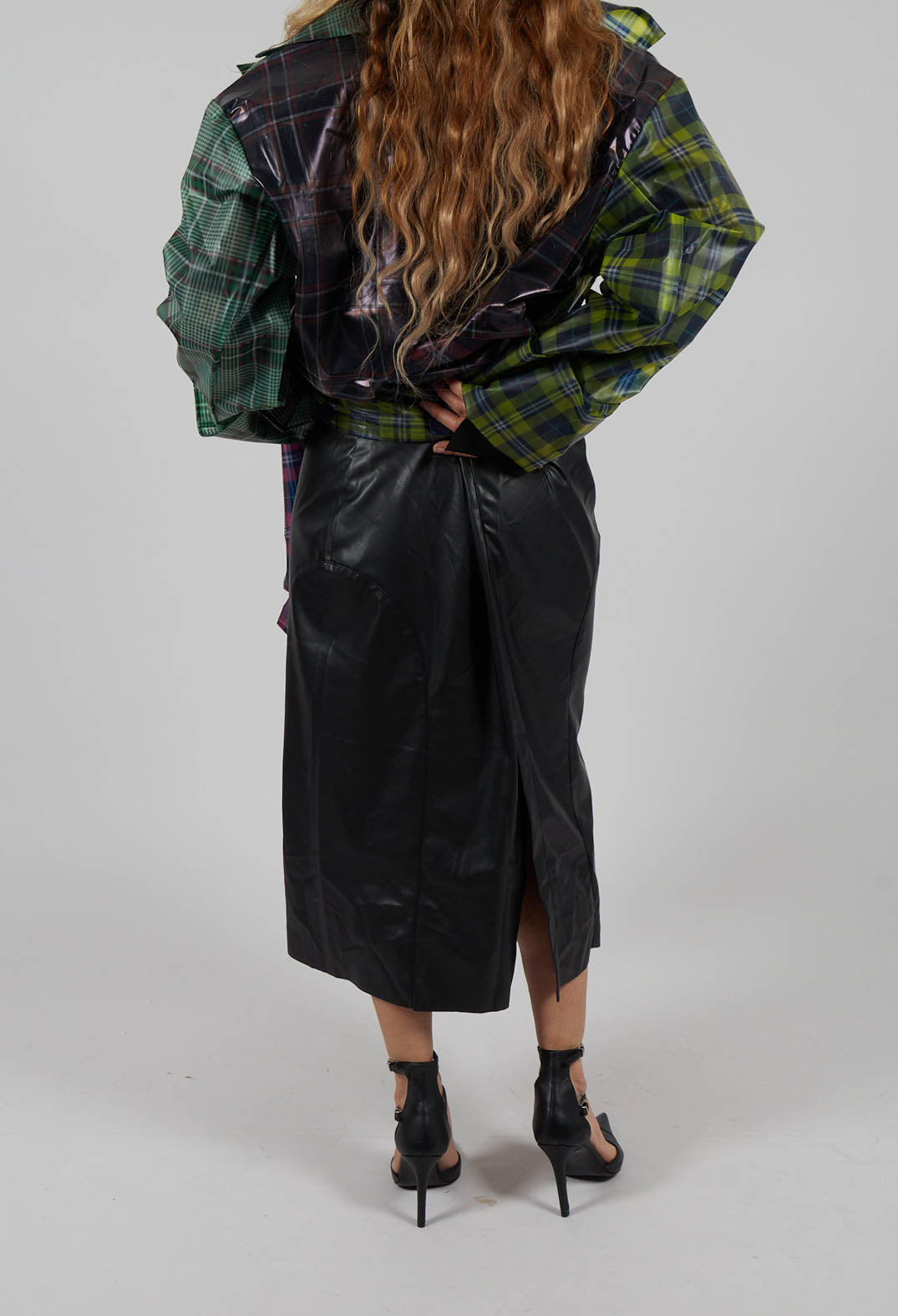 Faux Leather Skirt in Black