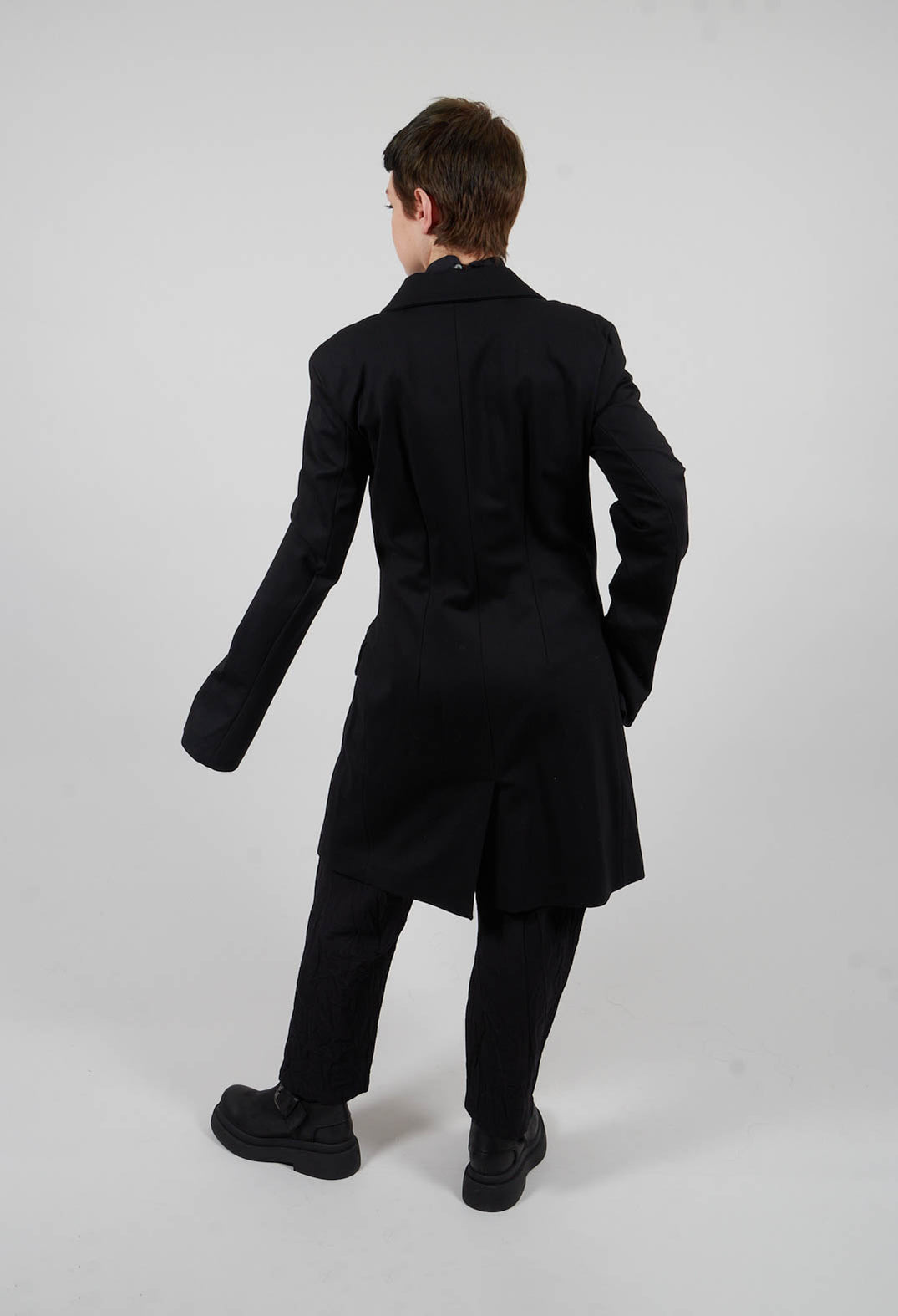 Extra Longline Jacket in Black