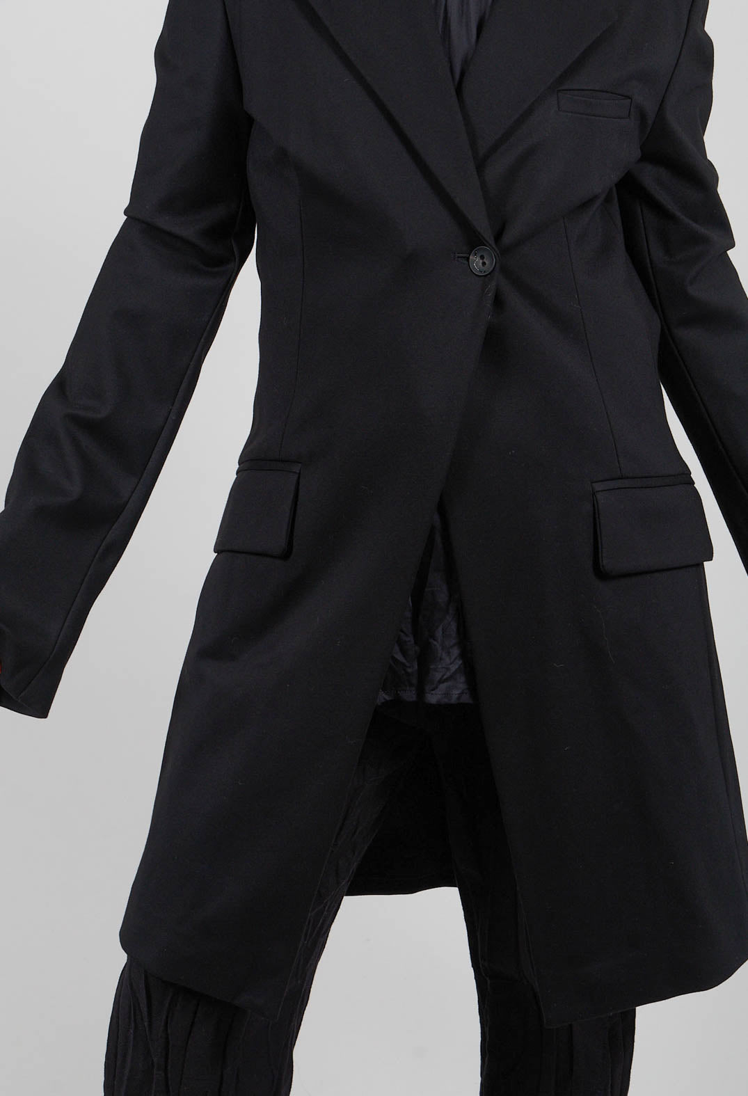 Extra Longline Jacket in Black