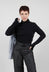 Bodysuit with Roll Neck in Black