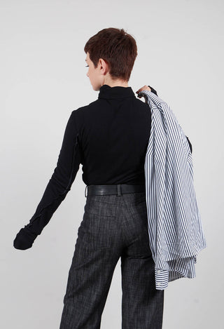 Bodysuit with Roll Neck in Black