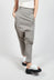 Drop Crotch Trousers with Turn-Ups in Grey