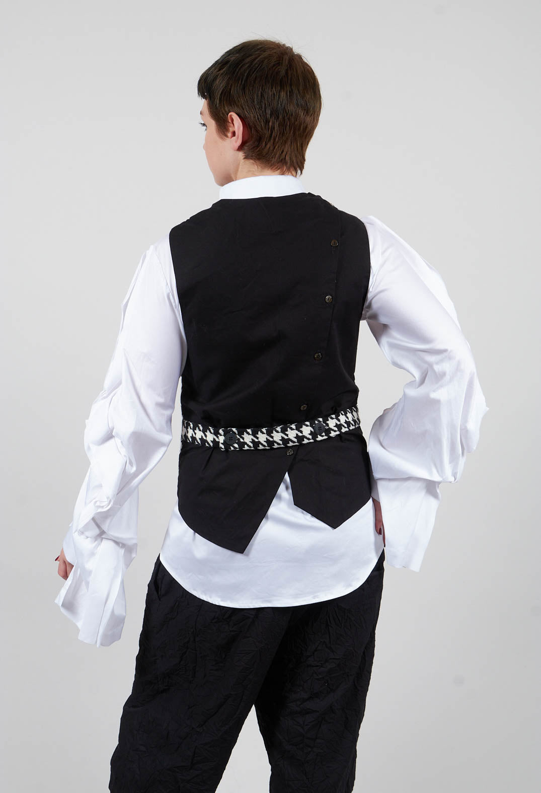 Hounds Tooth Printed Waistcoat in 1000